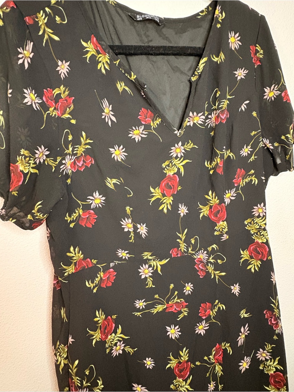 BloomChic Black V-Neck Floral Maxi Dress -139